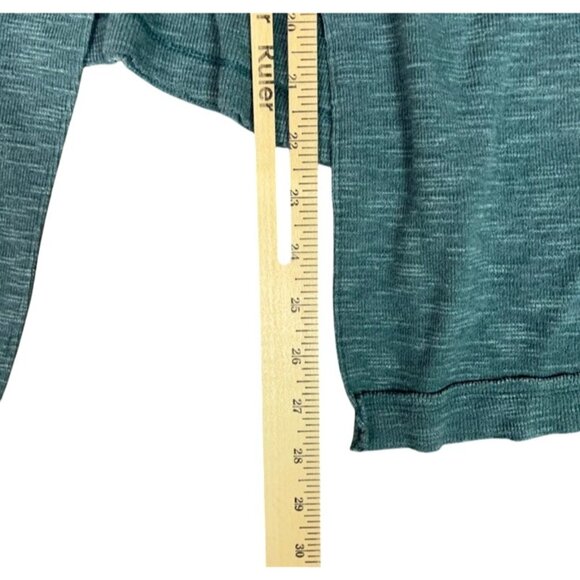 Free People “We The Free” Open-Back Turtleneck Tunic Top S Green / Blue - Picture 9 of 9